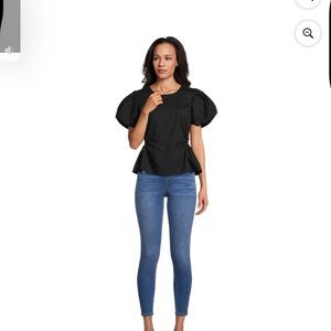 Scope Women's Black Puff Sleeve Top